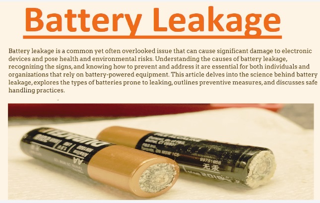 Battery Leakage: