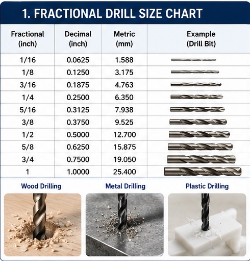 Drill Size Chart Drill Size Chart