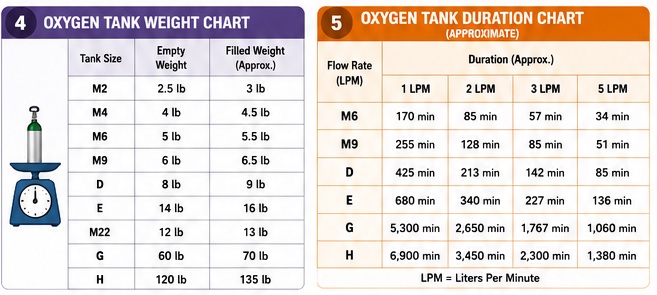 Oxygen Tank Duration Chart