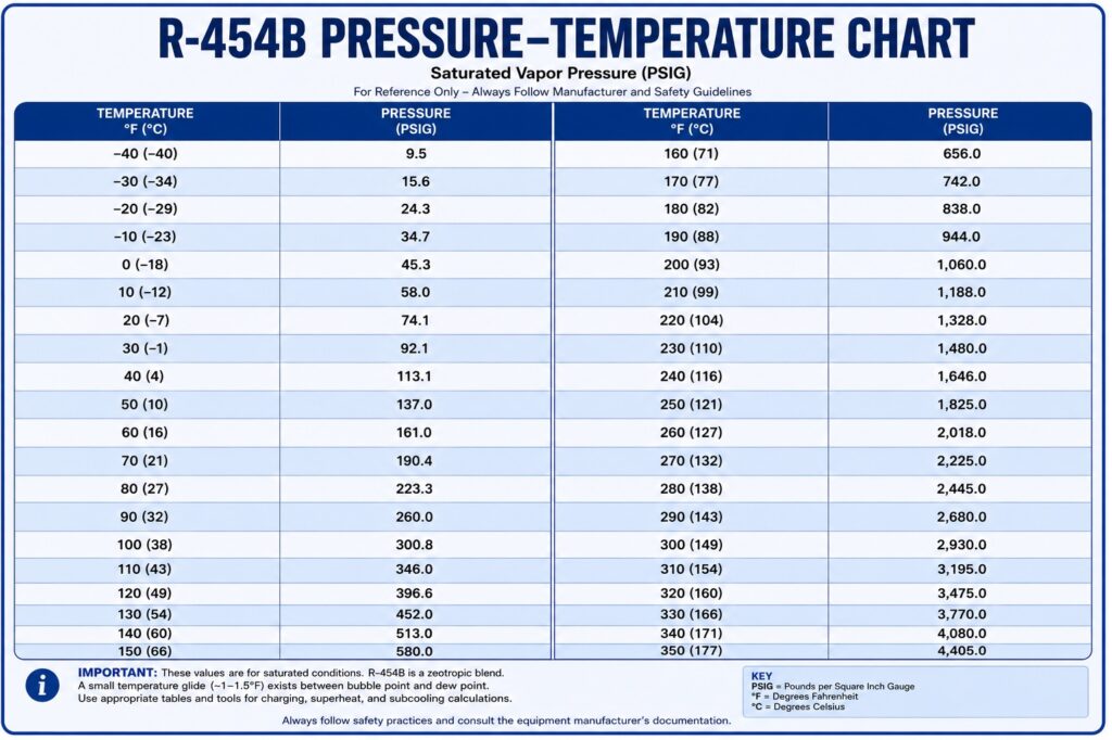 R-454B Pressure Temperature Chart