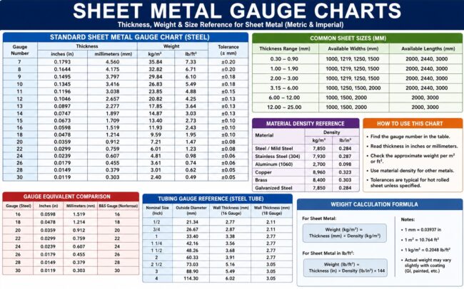 Sheet Metal Gauge Chart Sheet Metal Gauge Chart