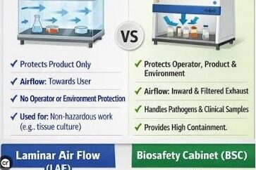 Laminar Flow Clean Bench vs. Biosafety Cabinet