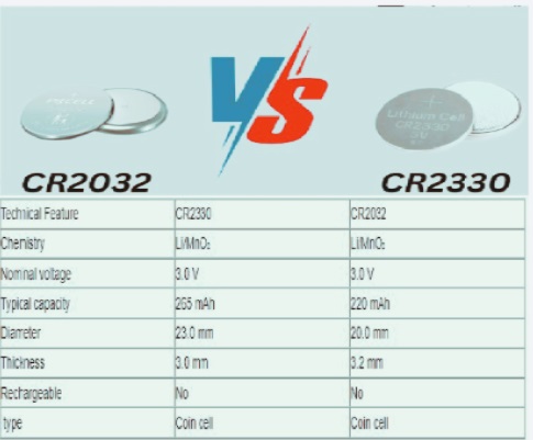 CR2330 vs CR2032
