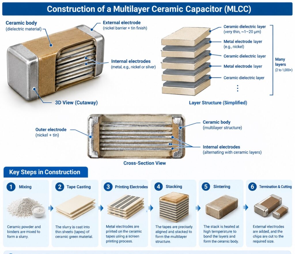 Construction of a Multilayer Ceramic Capacitor