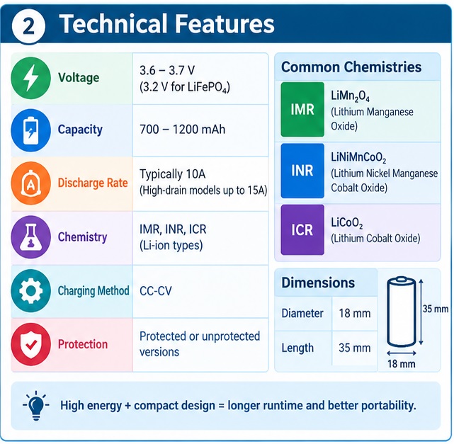 18350 battery technical