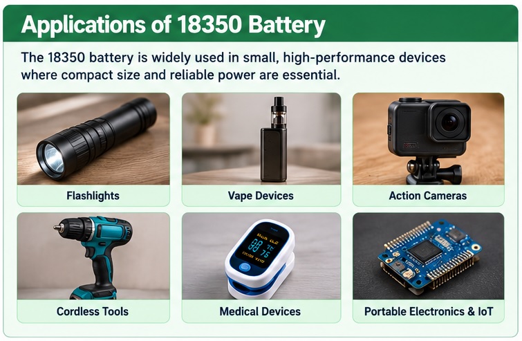 Applications of the 18350 Battery