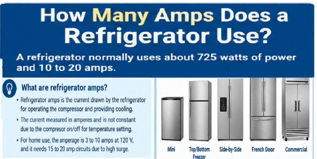How Many Amps does a Refrigerator Use How Many Amps does a Refrigerator Use