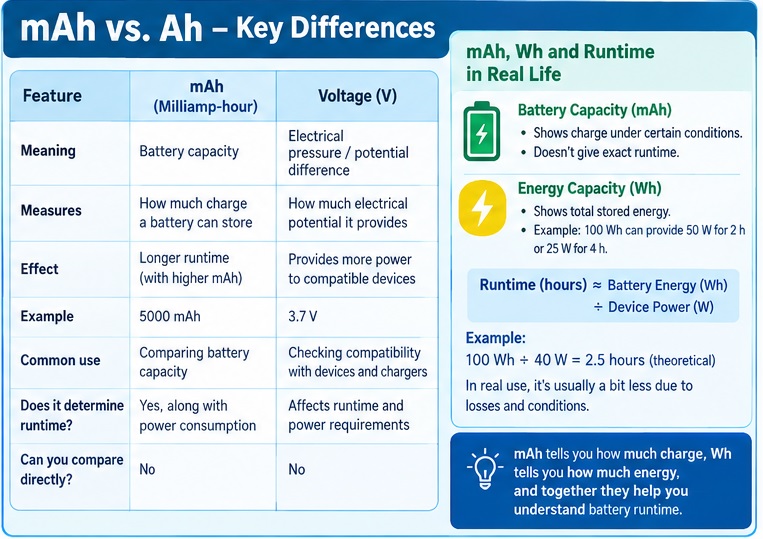mAh vs. Voltage